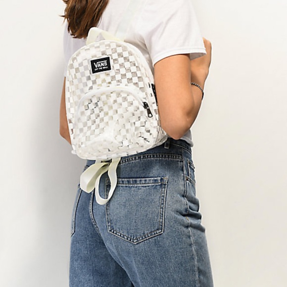 Vans clear checkered backpack Clearance